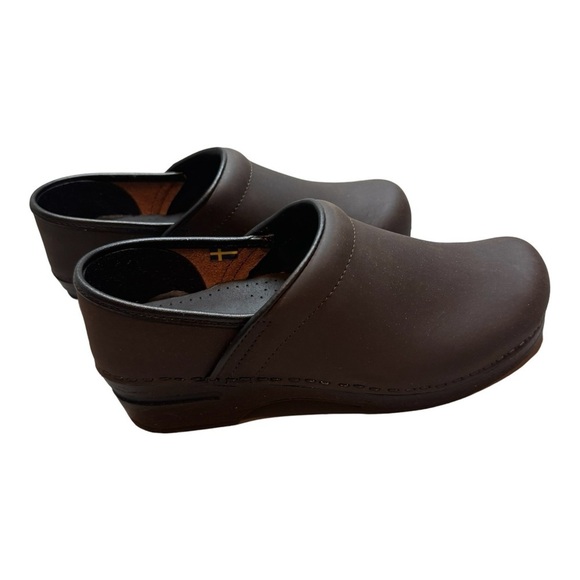 Klagn Swedish Professional Oiled Leather Clogs in Brown NIB - Picture 4 of 9